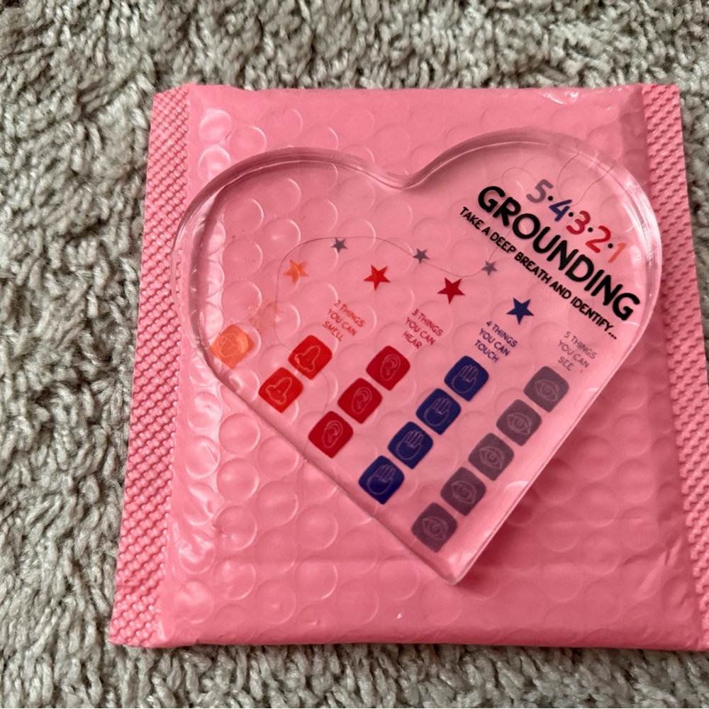 5•4•3•2•1 Grounding Heart Plaque - Calming Tool